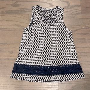 LOFT Navy and White Swing Tank - Size XS